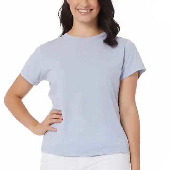 32 Degrees Ladies' Cotton Blend Tee, 3-pack Medium Black White Blue - Picture 4 of 11